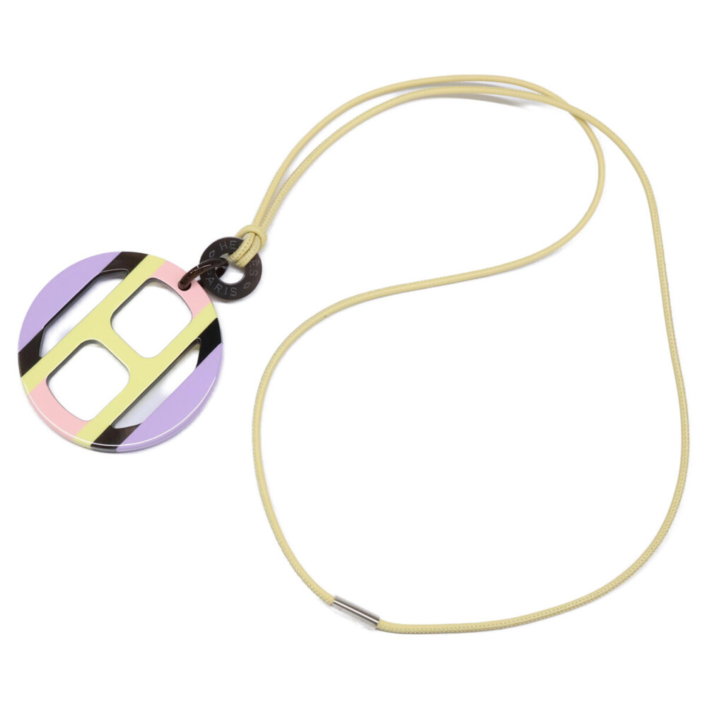 HERMES H-Equipe Buffalo Horn Lacquer Cord Necklace Hypnôse for Women - Picture 7 of 10
